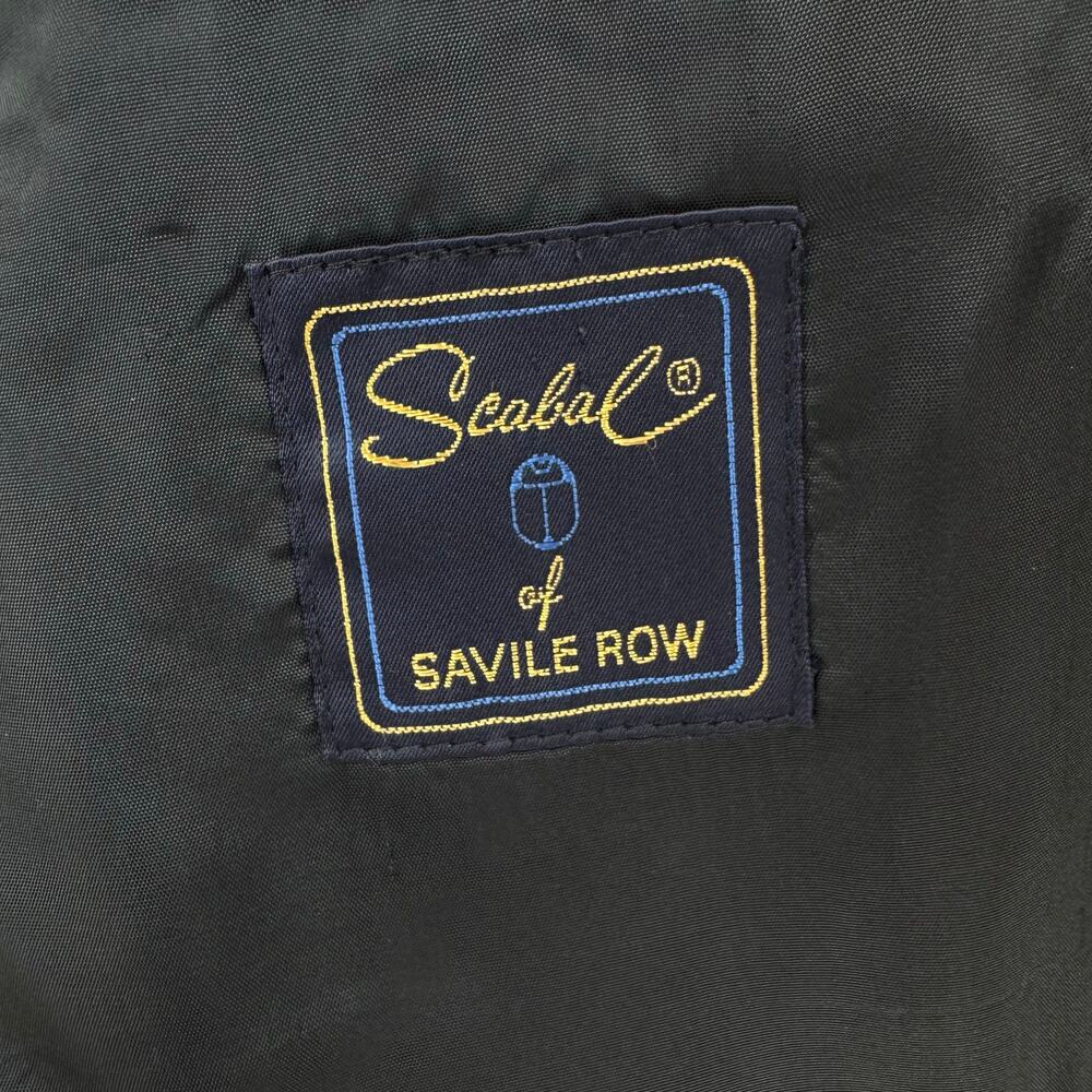 Scabel Navy Blue Suit Jacket Sz 42 Savile Row Old Money Mens Blazer Versatile - Picture 13 of 14